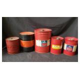 Group of vintage metal gunpowder containers