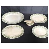 Group of transferware china platters &