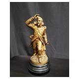 Spelter sculpture labeled le retour