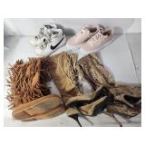 5 pairs of women shoes, Nike, Kors, heels