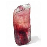 Signed Liuli crystal vase peach blossom spring
