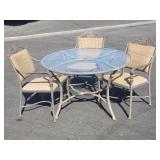 Wicker style & aluminum patio set made in