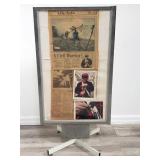Civil War memorabilia in a display stand