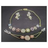 Costume jewelry set - necklace, earrings, bracelet