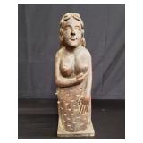 Antique carved wood figural wine case