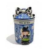 Vintage ceramic Halloween lidded canister, 6 3/4ï¿½