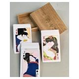 Full deck of vintage Japanese erotic playing