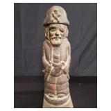 Antique carved wood figural wine case
