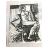 Rita Shulak charcoal nude drawing