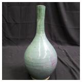 Pottery glazed bottle neck vase