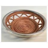 Vintage chrome-rimmed basket