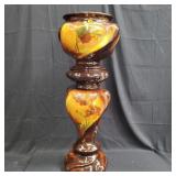 Weller jardiniere & pedestal, unmarked