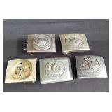 Group of vintage German belt buckles