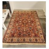 Vintage Rubens large wool floor rug 99"x136"