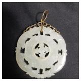 Quartz pendant with 14K gold bale