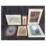 Group of framed military themed prints in box lot