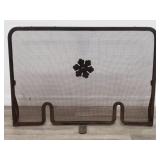 Vintage metal fireplace screen