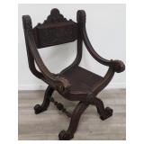 Antique Italian Savonarola Dante chair