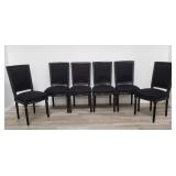 6 fabric upholstered dining chairs