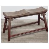 Antique Chinese elmwood bench