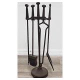 Metal fireplace tools