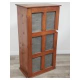 Vintage country pie safe pantry w/punched tin