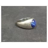 14kt gold ring with star sapphire stone
