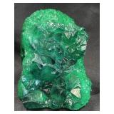 Green quartz geode