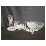 Box of glass art pieces