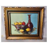 Vintage signed hand painted oil on canvas