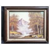 Oil painting on canvas signed at bottom