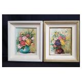 Pair of signed oil on canvas