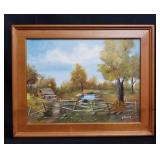 Signed and framed oil on canvas