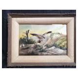 Embroidered framed art
