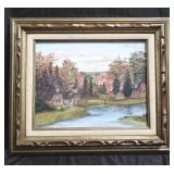 Oil on board signed at bottom