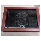 Locking wooden display case for Walking Liberty