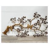 Mid century Italian gilt metal wall sculpture