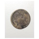 1838 O type 1 no stars seated liberty silver 1/2