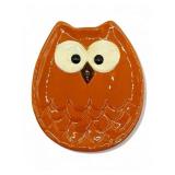 Ceramic orange owl spoon rest by TAG 6 3/4" X