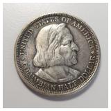 1893 US Columbian half dollar coin Columbian