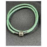 Pandora braided leather bracelet with