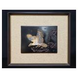 Signed Japanese painting on plaque