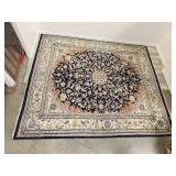 Vintage Oriental style large wool floor rug 120x98