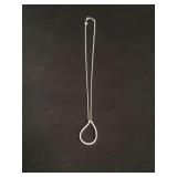 14kt gold necklace and pendant w/ diamonds