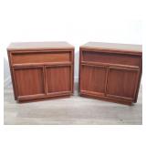 Brown Saltman mid century modern nightstands