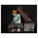 Box of miscellaneous tools and camera items
