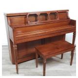 Yamaha upright piano w/bench & music notes