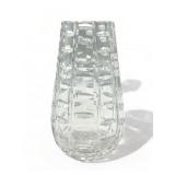 Waterford Crystal Tralee ladder vase, 7" h.
