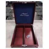 Locking wooden display case for America
