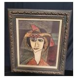 Framed print on board